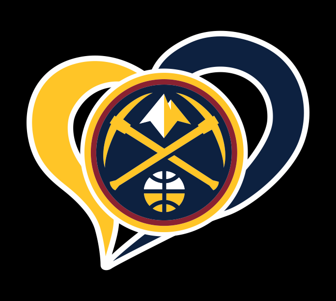 Denver Nuggets Heart Logo iron on paper